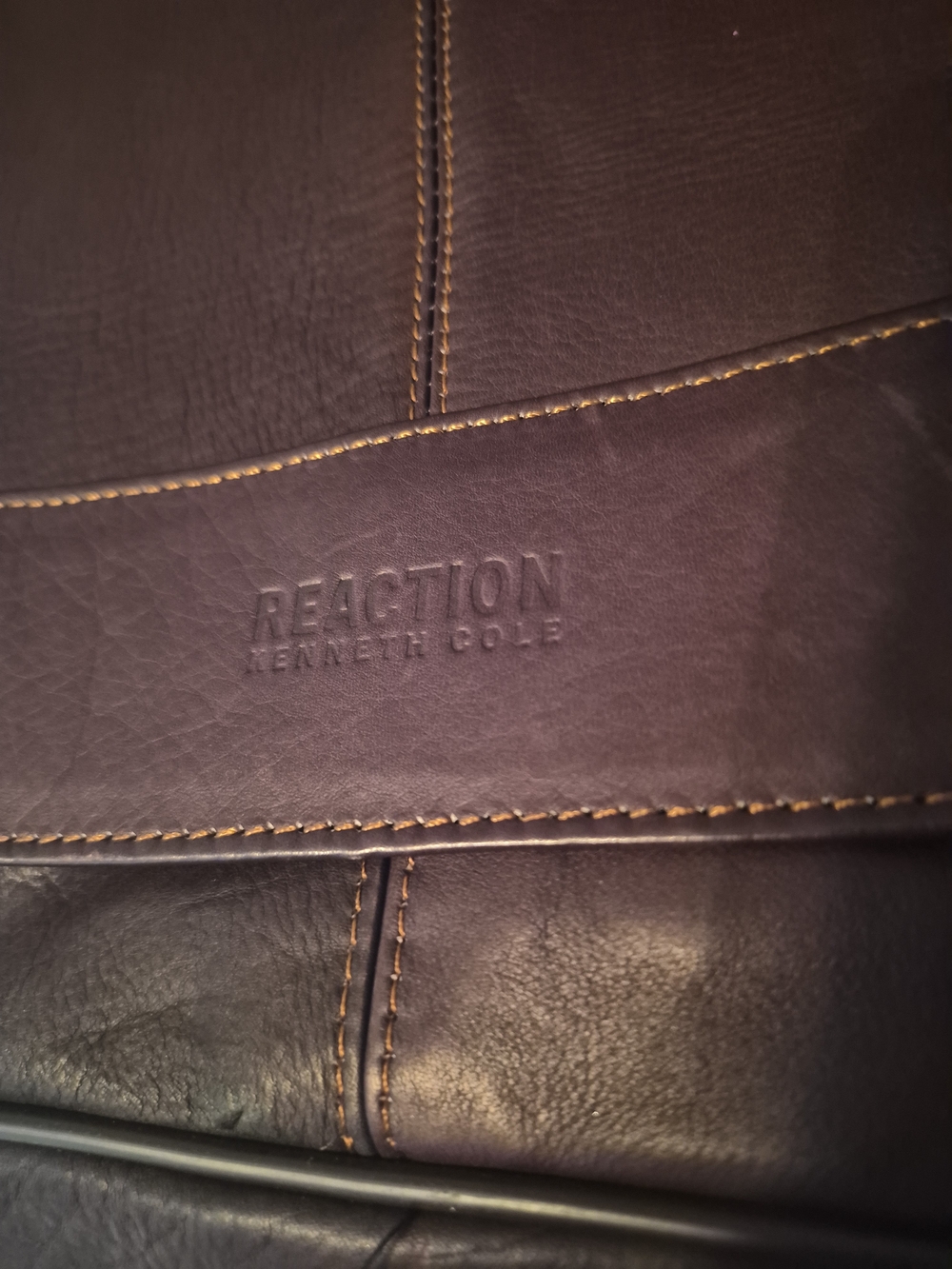 Kenneth Cole Reaction Dark Brown Leather Bag